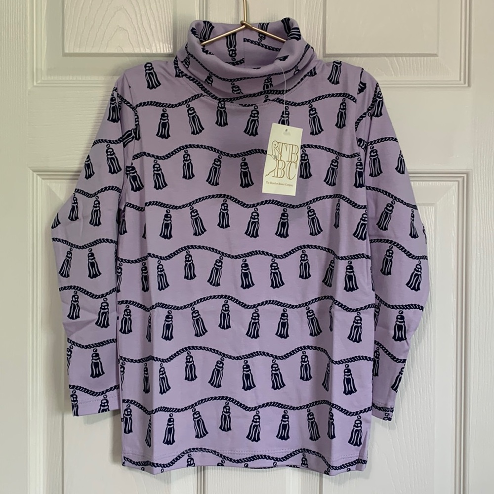 The Beaufort Bonnet Company Miss Todd Tassel Turtleneck Long Sleeve Shirt Girls